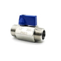 304/316 stainless steel External thread connection sanwa angles mini ball valve SS